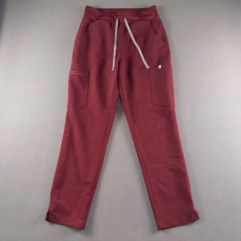 FIGS Burgundy High Waisted Yola Scrub Pants Womens Size Medium W22SW2013